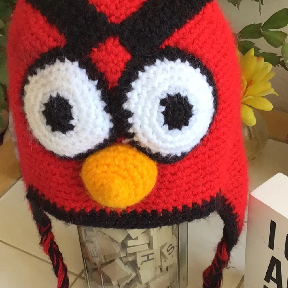 ‘Angry Birds’ Crocheted Beanie